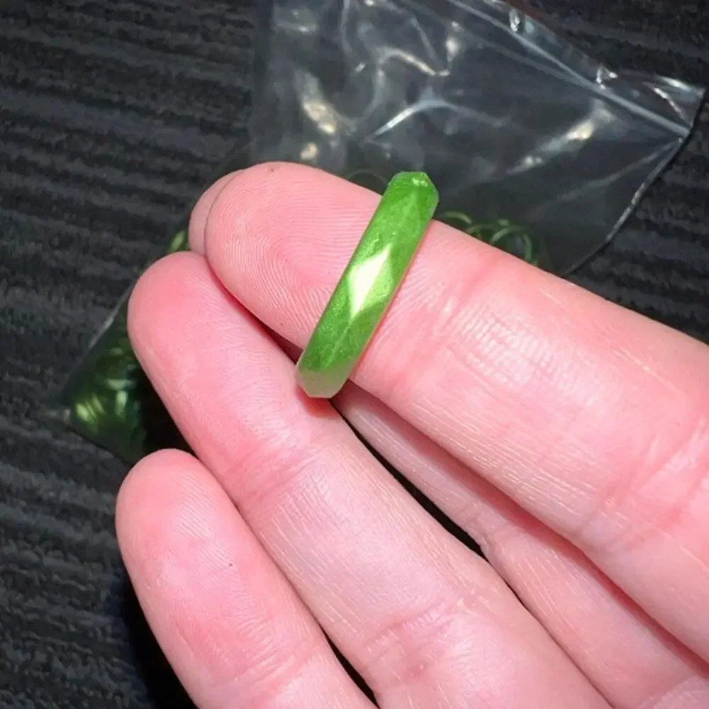 Approx. 100 Metallic Green Plastic Craft Rings | Jewelry Making & DIY Supplies